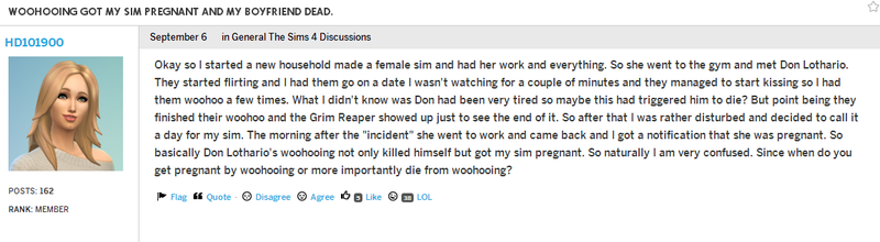 Illustration for article titled The Sims Forums Are My New Favorite Place On The Internet